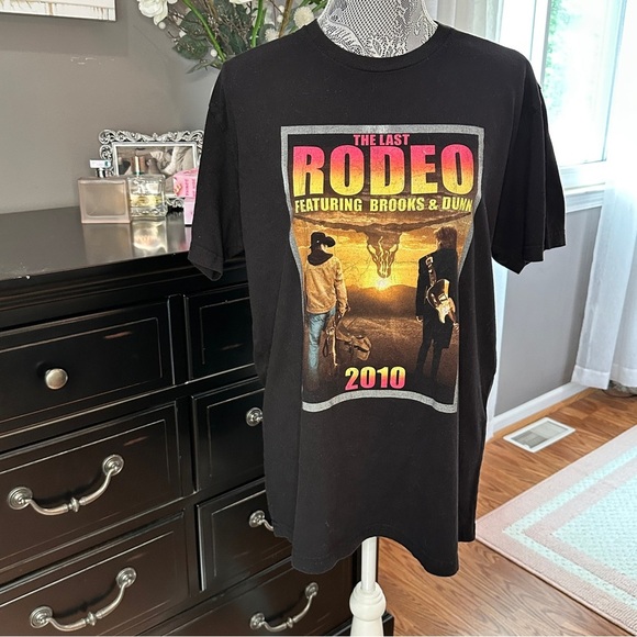 Brooks & Dunn 2010 Tour Tee The Last Rodeo Band Shirt Size L - Picture 2 of 10